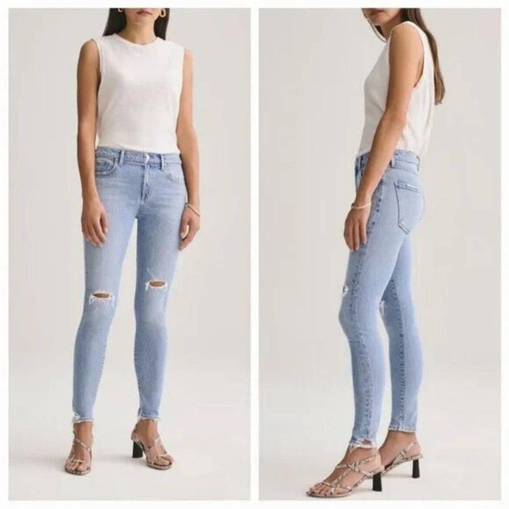 Agolde Evereve Jeans Womens 30 Sophie Skinny Shrine Distressed Wash New - Picture 3 of 11